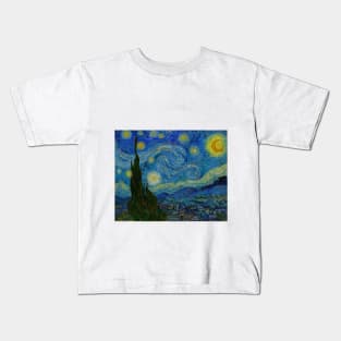 The Starry Night by Vincent van Gogh (1889) Kids T-Shirt